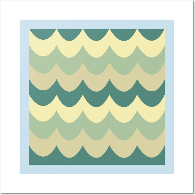 Geometric Waves Pattern Wall Art by Patternos